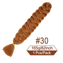 Load image into Gallery viewer, 82 Inch 165g/Pack Synthetic Crochet Hair Pre Stretched Jumbo Braiding Hair High Temperature Fiber Hair Extensions For Box Braids
