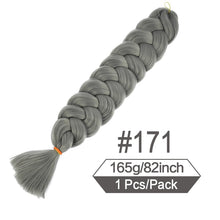 Load image into Gallery viewer, 82 Inch 165g/Pack Synthetic Crochet Hair Pre Stretched Jumbo Braiding Hair High Temperature Fiber Hair Extensions For Box Braids
