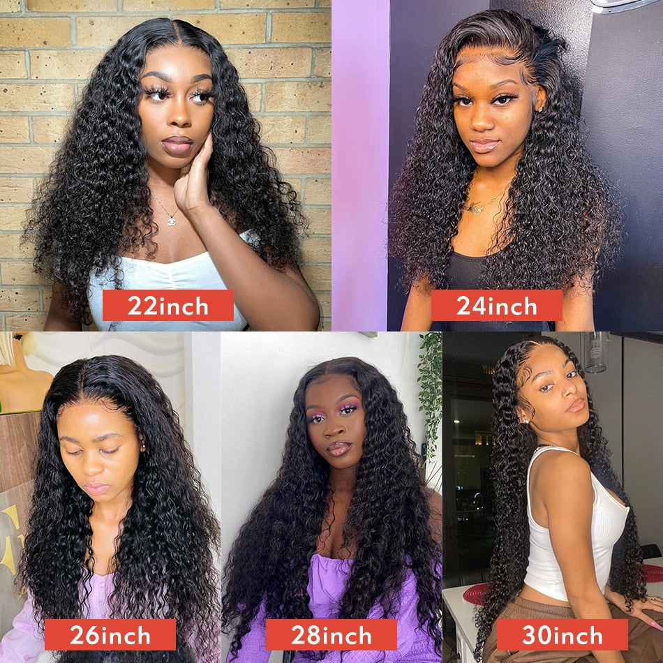 Water Wave Lace Front Wig Full Lace Front Human Hair Wigs For Black Women 30 34 Inch HD Wet And Wavy Loose Deep Wave Frontal Wig