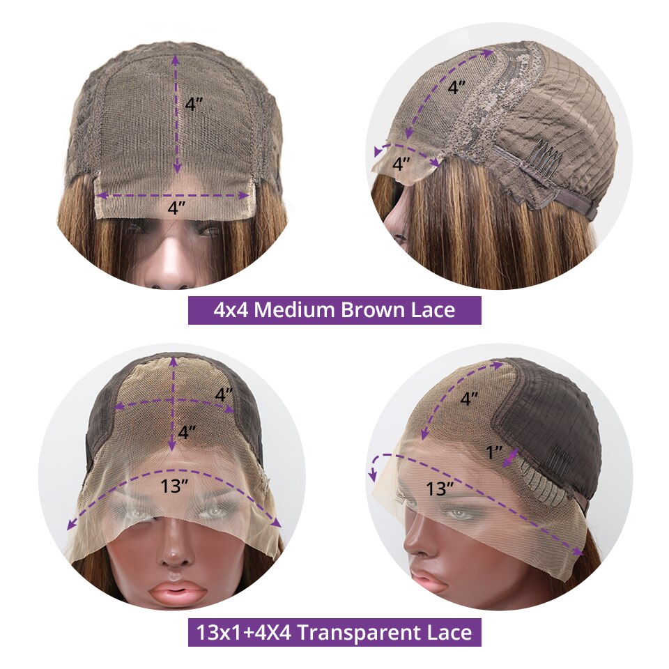 Highlight Wig Human Hair Bob Wigs 13x4 Lace Front Human Hair Wigs Brazilian Straight Remy Colored Short Bob Ombre Human Hair Wig