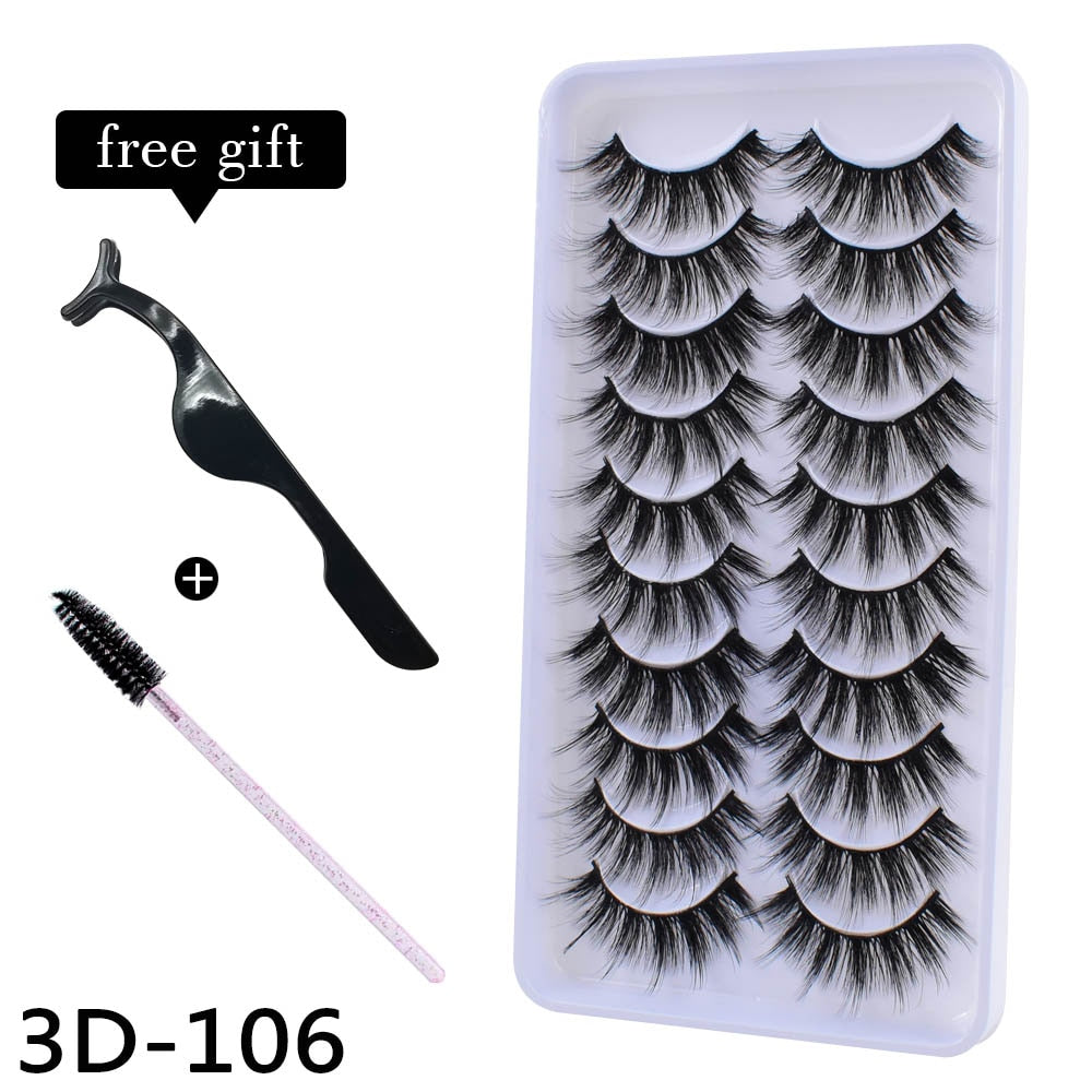 5/10Pairs 3D Mink Lashes Natural Eyelashes Dramatic False Eyelashes Faux Cils Makeup Wholesale Fake Eyelash Extension maquiagem