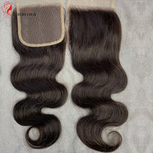 Load image into Gallery viewer, Body Wave Closure 4x4 Lace Closure Frontal Body Wave Frontal Natural Color Transparent Lace Frontal 100% Human Hair 8-22inches
