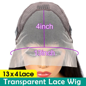 Transparent Lace Wigs 28 30 Inch Human Hair Wig Human Hair Lace Wig T Part Brazilian Bone Straight Lace Front Human Hair Wigs