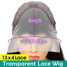Load image into Gallery viewer, Transparent Lace Wigs 28 30 Inch Human Hair Wig Human Hair Lace Wig T Part Brazilian Bone Straight Lace Front Human Hair Wigs
