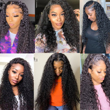 Load image into Gallery viewer, 30 40 Inch Deep Wave Frontal Wig Human Hair 13x4 Curly Lace Front Wig Full Transparent HD Lace Water Wigs 180 Density Brazilian

