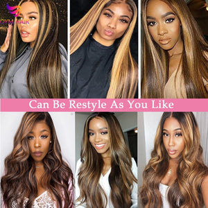 30 Inch Straight Lace Front Wig Highlight Wig Human Hair Ombre Lace Front Human Hair Wigs13x4 Colored Straight Human Hair Wigs