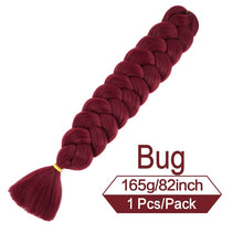 Load image into Gallery viewer, 82 Inch 165g/Pack Synthetic Crochet Hair Pre Stretched Jumbo Braiding Hair High Temperature Fiber Hair Extensions For Box Braids
