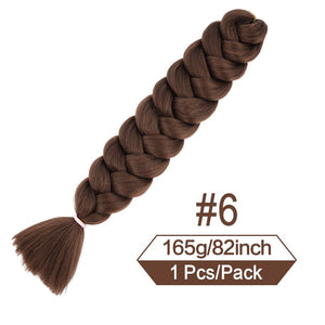 82 Inch 165g/Pack Synthetic Crochet Hair Pre Stretched Jumbo Braiding Hair High Temperature Fiber Hair Extensions For Box Braids