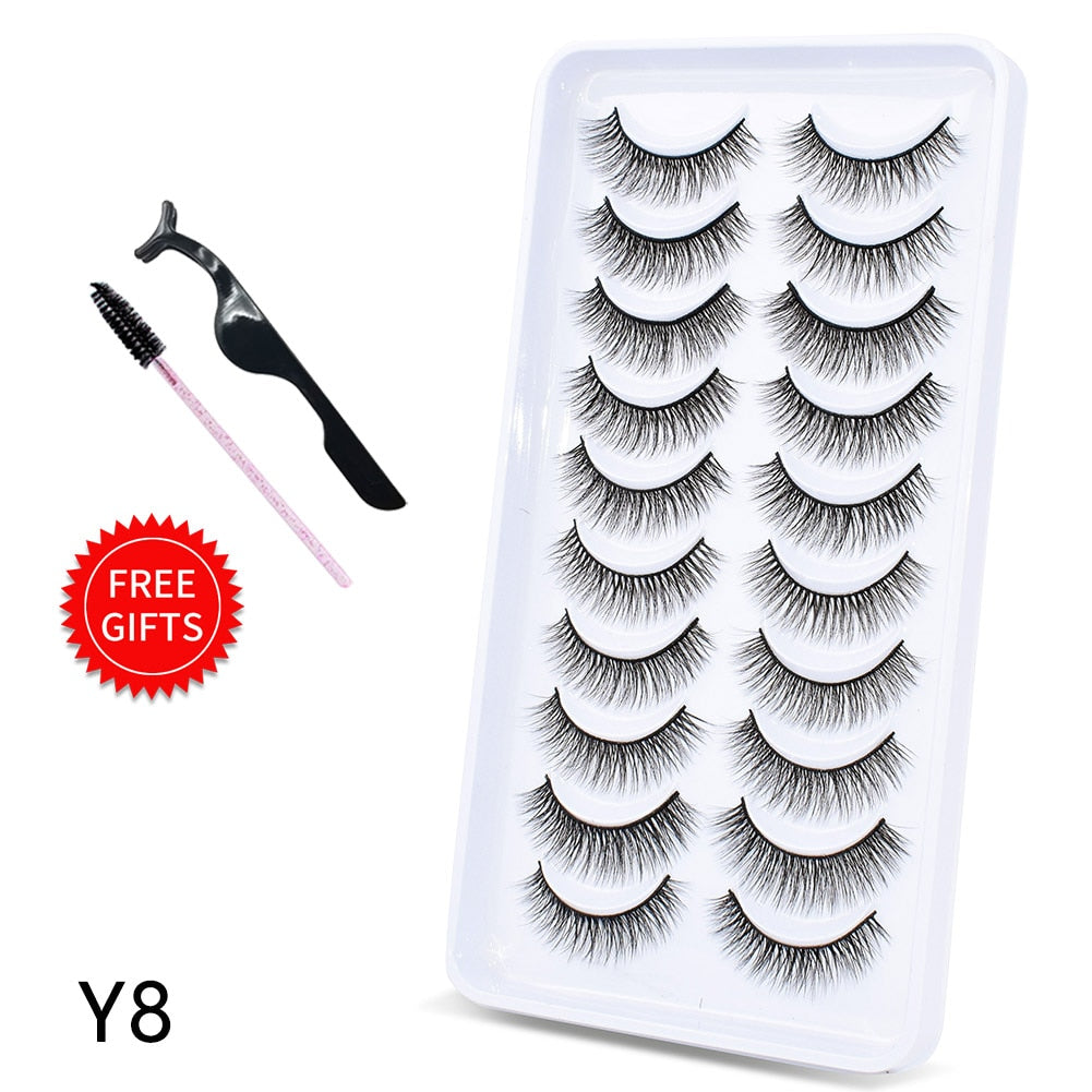 5/10Pairs 3D Mink Lashes Natural Eyelashes Dramatic False Eyelashes Faux Cils Makeup Wholesale Fake Eyelash Extension maquiagem