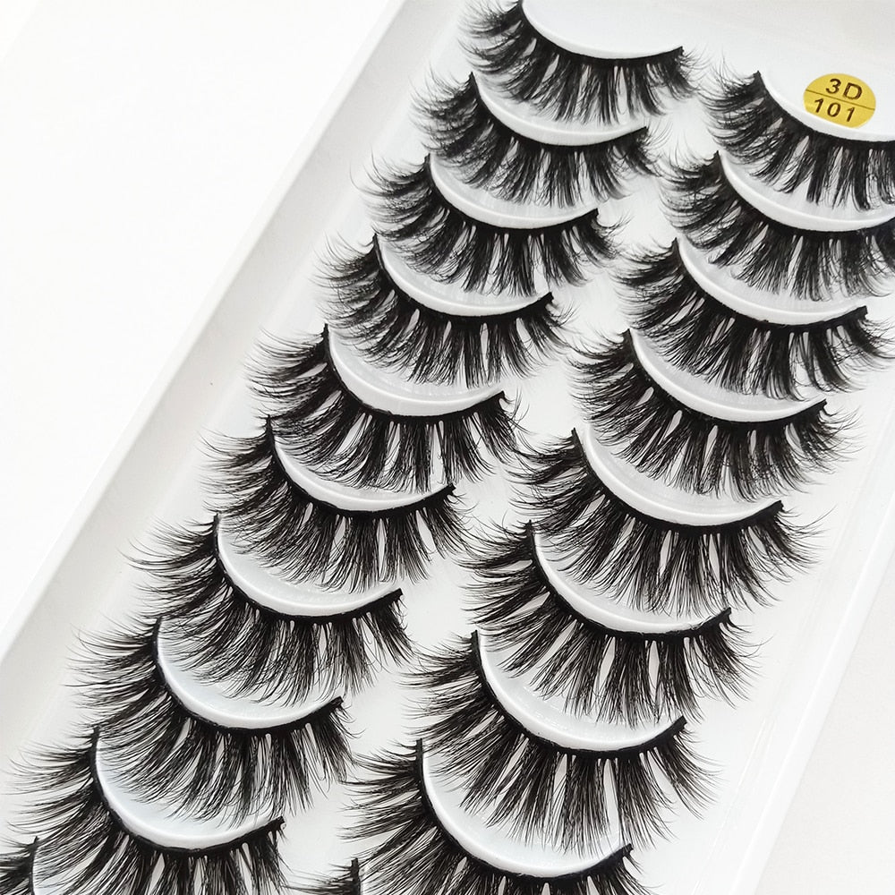 5/10Pairs 3D Mink Lashes Natural Eyelashes Dramatic False Eyelashes Faux Cils Makeup Wholesale Fake Eyelash Extension maquiagem