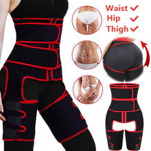 Load image into Gallery viewer, Women High Waist Thigh Trimmer Neoprene Sweat Shapewear Slimming Leg Body Shapers Adjustable Waist Trainer Slimming Belt

