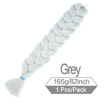 Load image into Gallery viewer, 82 Inch 165g/Pack Synthetic Crochet Hair Pre Stretched Jumbo Braiding Hair High Temperature Fiber Hair Extensions For Box Braids
