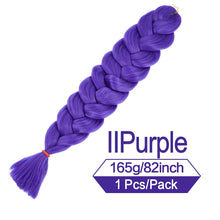 Load image into Gallery viewer, 82 Inch 165g/Pack Synthetic Crochet Hair Pre Stretched Jumbo Braiding Hair High Temperature Fiber Hair Extensions For Box Braids
