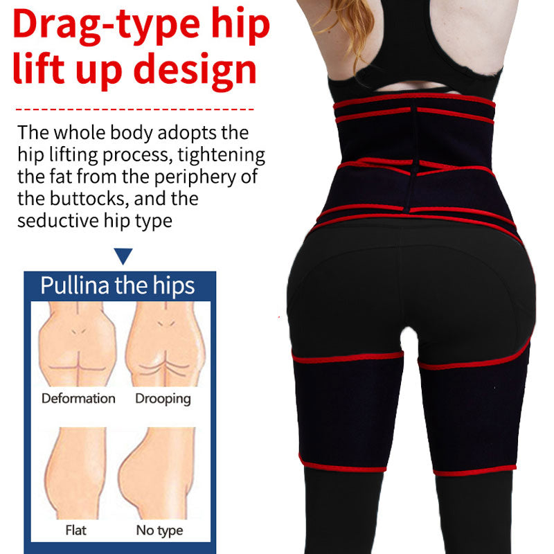 Women High Waist Thigh Trimmer Neoprene Sweat Shapewear Slimming Leg Body Shapers Adjustable Waist Trainer Slimming Belt