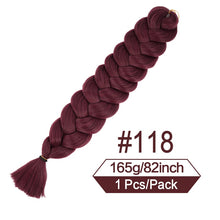 Load image into Gallery viewer, 82 Inch 165g/Pack Synthetic Crochet Hair Pre Stretched Jumbo Braiding Hair High Temperature Fiber Hair Extensions For Box Braids
