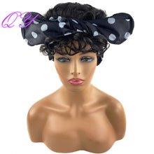 Load image into Gallery viewer, QY Hair Big Afro Kinky Curly Headband Wigs For Women Synthetic Hair Wigs Turban Wrap Hair Style
