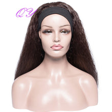 Load image into Gallery viewer, QY Hair Big Afro Kinky Curly Headband Wigs For Women Synthetic Hair Wigs Turban Wrap Hair Style
