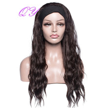 Load image into Gallery viewer, QY Hair Big Afro Kinky Curly Headband Wigs For Women Synthetic Hair Wigs Turban Wrap Hair Style
