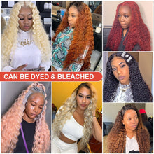 Load image into Gallery viewer, Water Wave Lace Front Wig Full Lace Front Human Hair Wigs For Black Women 30 34 Inch HD Wet And Wavy Loose Deep Wave Frontal Wig
