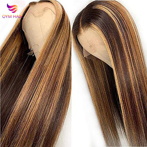 30 Inch Straight Lace Front Wig Highlight Wig Human Hair Ombre Lace Front Human Hair Wigs13x4 Colored Straight Human Hair Wigs