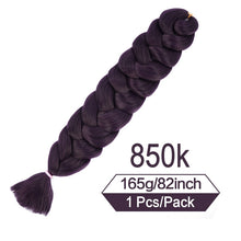 Load image into Gallery viewer, 82 Inch 165g/Pack Synthetic Crochet Hair Pre Stretched Jumbo Braiding Hair High Temperature Fiber Hair Extensions For Box Braids
