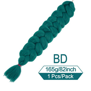 82 Inch 165g/Pack Synthetic Crochet Hair Pre Stretched Jumbo Braiding Hair High Temperature Fiber Hair Extensions For Box Braids