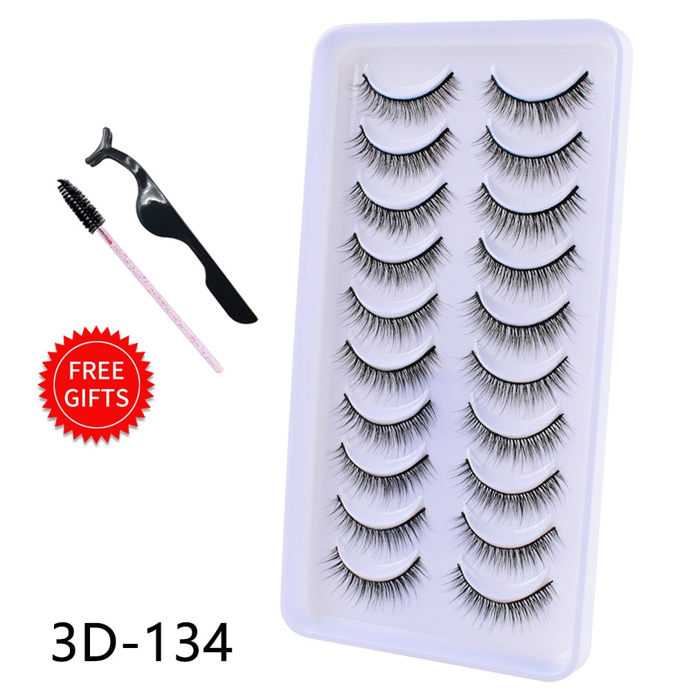 5/10Pairs 3D Mink Lashes Natural Eyelashes Dramatic False Eyelashes Faux Cils Makeup Wholesale Fake Eyelash Extension maquiagem