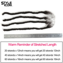 Load image into Gallery viewer, Styleicon Dreadlocks 100% Human Hair Tight Afro Kinky Bulk Human Hair For Twist Braids Human Hair Extensions 20/40/60 strand/lot

