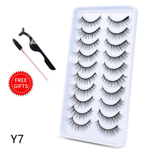 5/10Pairs 3D Mink Lashes Natural Eyelashes Dramatic False Eyelashes Faux Cils Makeup Wholesale Fake Eyelash Extension maquiagem