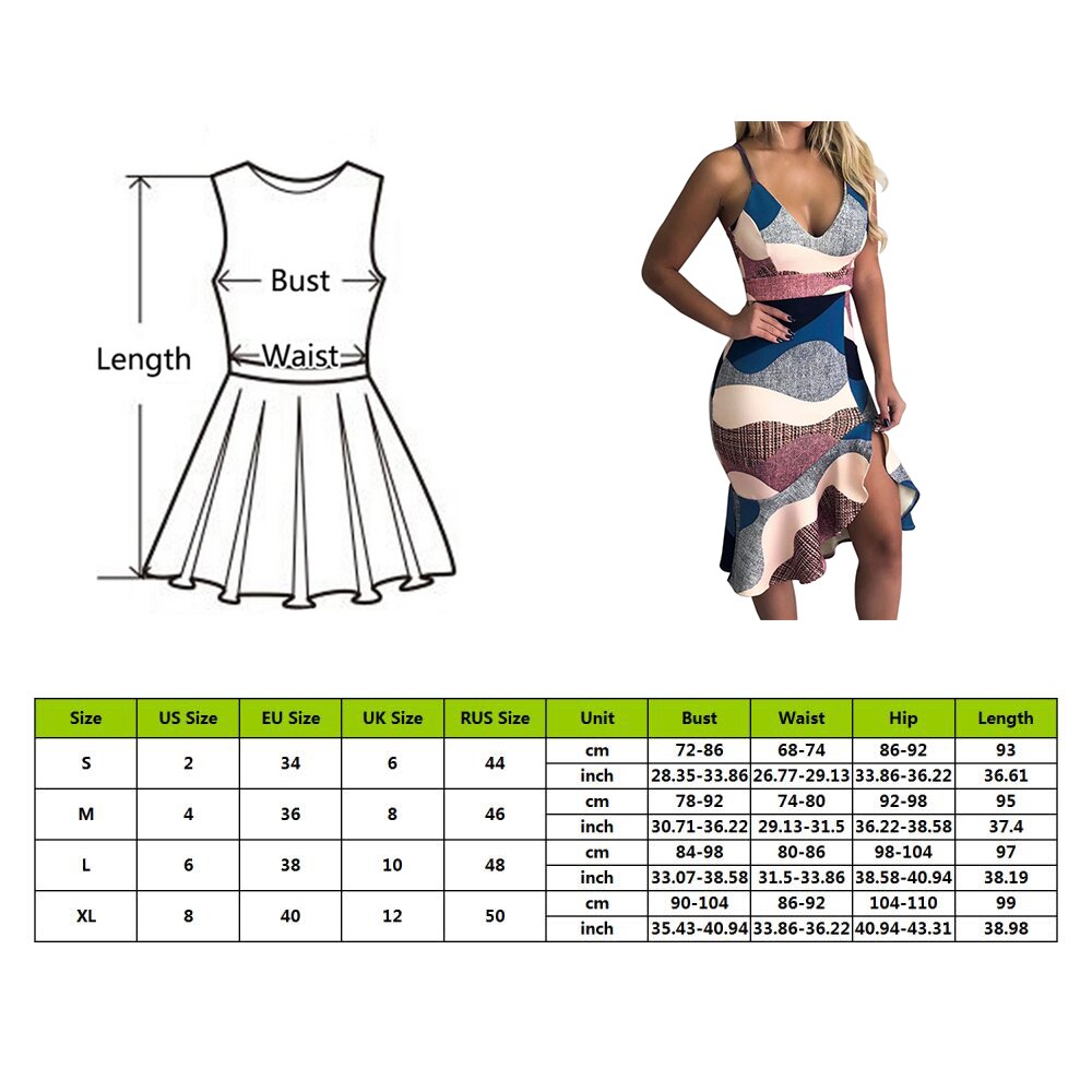 Sexy Deep V Neck Dress Women Summer Sleeveless Printing Back Lacing Straps Dress