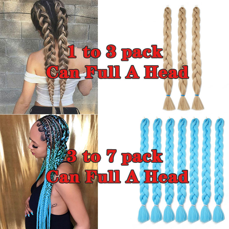 82 Inch 165g/Pack Synthetic Crochet Hair Pre Stretched Jumbo Braiding Hair High Temperature Fiber Hair Extensions For Box Braids