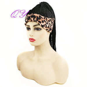 QY Hair Big Afro Kinky Curly Headband Wigs For Women Synthetic Hair Wigs Turban Wrap Hair Style