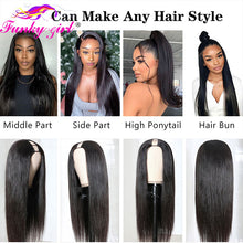 Load image into Gallery viewer, FG Straight U Part 150% Density Natural Brazilian Human Hair Long Wigs Brazilian Straight Wigs Non Lace For Black Women 8-28Inch
