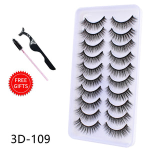 5/10Pairs 3D Mink Lashes Natural Eyelashes Dramatic False Eyelashes Faux Cils Makeup Wholesale Fake Eyelash Extension maquiagem