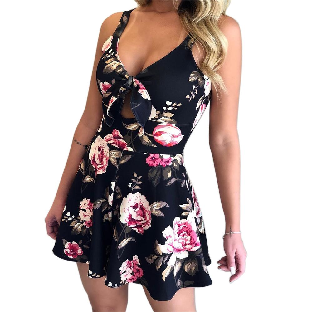 jumpsuit summer print sexy women clothing V-neck Shorts Short Sleeve combinaison femme fashion beach romper Party bodysuit