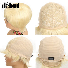 Load image into Gallery viewer, Debut Pixie Cut Human Hair Wigs Brazilian Short Straight Remy Human Hair Piexe Cut Wigs Cheap 613 Blonde Human Hair Full Wigs
