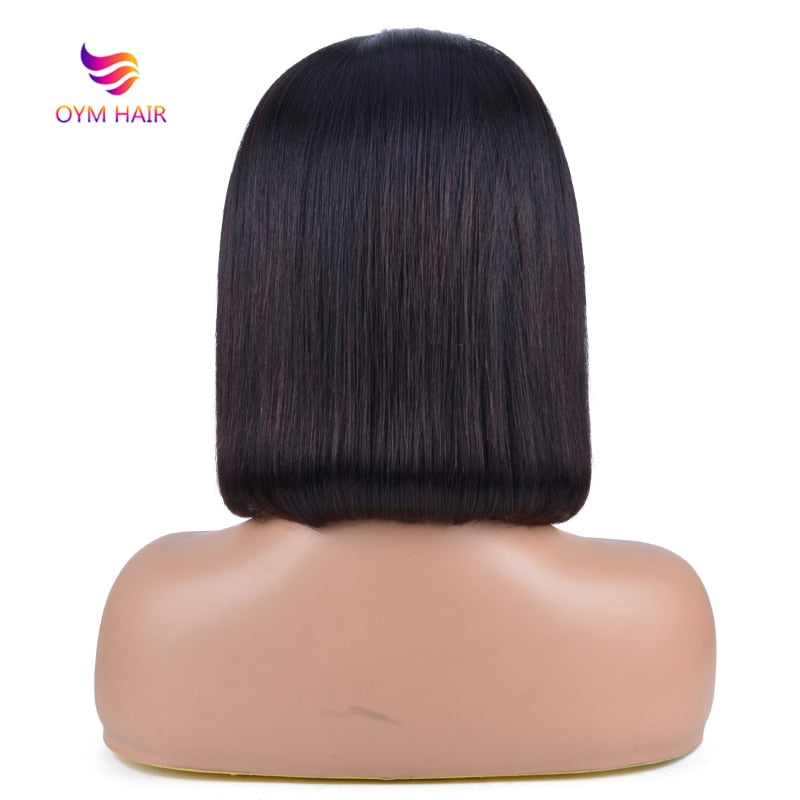 Straight Bob Headband Wig Human Hair Straight Human Hair Wigs For Black Women Machine Made Remy Short Bob Human Hair Wigs