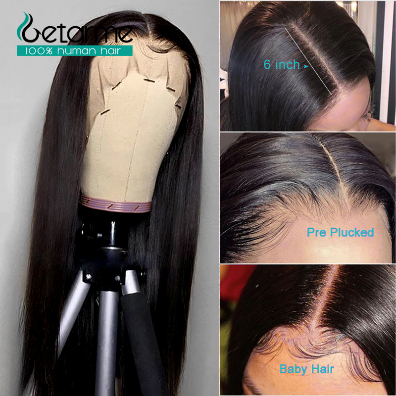 Transparent Lace Wigs 28 30 Inch Human Hair Wig Human Hair Lace Wig T Part Brazilian Bone Straight Lace Front Human Hair Wigs