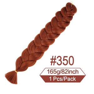 82 Inch 165g/Pack Synthetic Crochet Hair Pre Stretched Jumbo Braiding Hair High Temperature Fiber Hair Extensions For Box Braids