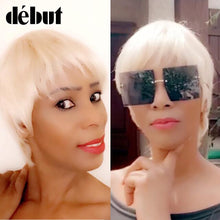 Load image into Gallery viewer, Debut Pixie Cut Human Hair Wigs Brazilian Short Straight Remy Human Hair Piexe Cut Wigs Cheap 613 Blonde Human Hair Full Wigs
