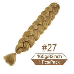 82 Inch 165g/Pack Synthetic Crochet Hair Pre Stretched Jumbo Braiding Hair High Temperature Fiber Hair Extensions For Box Braids