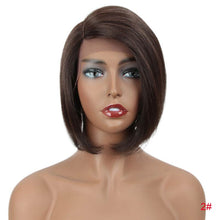 Load image into Gallery viewer, Straight Bob Human Hair Wigs Part Lace Front Bob Wigs Straight Short Bob Wig Rebecca Wig Brazilian Lace Front Human Hair Wigs

