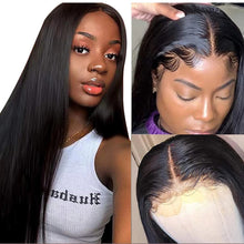 Load image into Gallery viewer, Rebecca 13x4 HD Lace Frontal Straight Hair Clearance Wig Transparen Lace Front Human Hair Wig Women's Natural Wig With BabyHair
