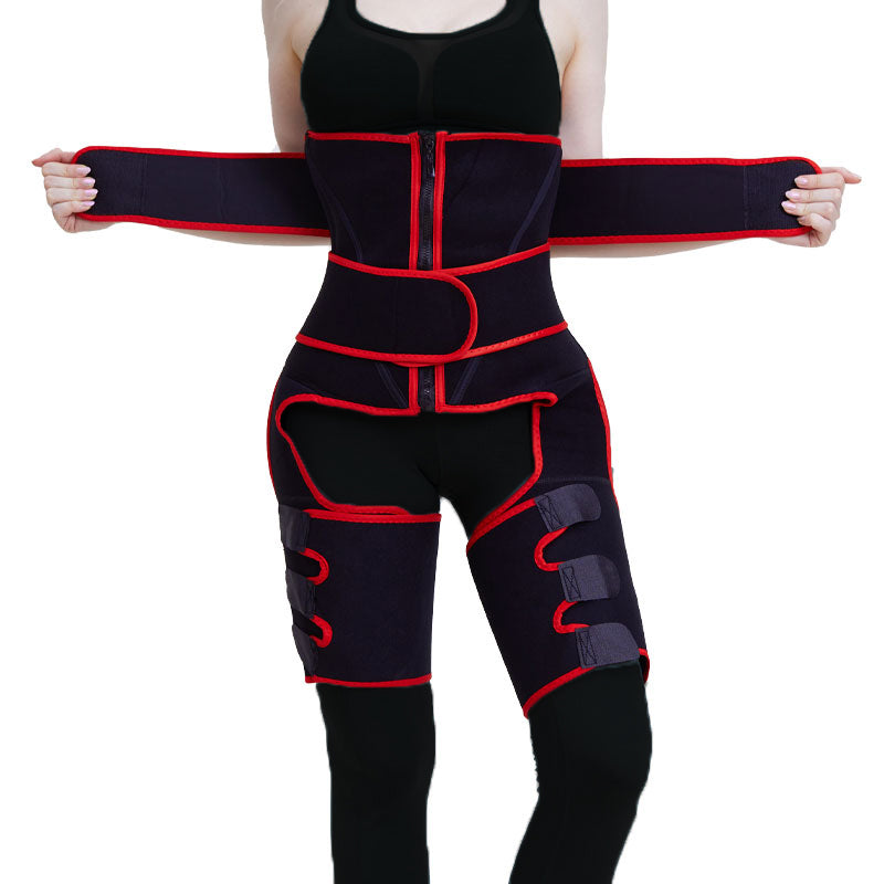 Women High Waist Thigh Trimmer Neoprene Sweat Shapewear Slimming Leg Body Shapers Adjustable Waist Trainer Slimming Belt