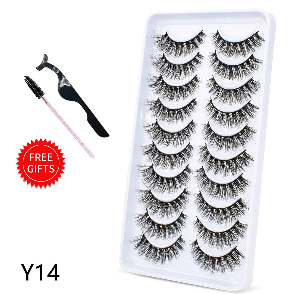 5/10Pairs 3D Mink Lashes Natural Eyelashes Dramatic False Eyelashes Faux Cils Makeup Wholesale Fake Eyelash Extension maquiagem