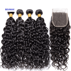 BeuMax Hairs Water Curl 10A Grade Brazilian Jerry curl Bundles with - Bianca's hair and beauty supply