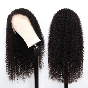 BeuMax Hairs Kinky Curly  Human Hair Wigs with 13x4 Lace Frontal 180% - Bianca's hair and beauty supply