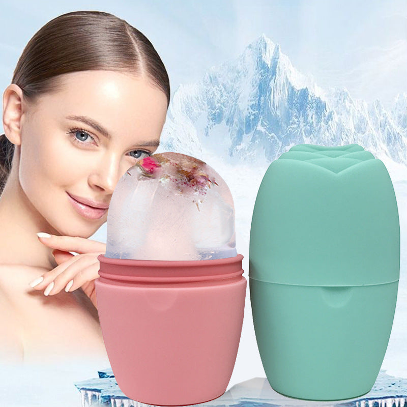 silicone ice compress ice roller model beauty device portable ice tray cooling facial massage