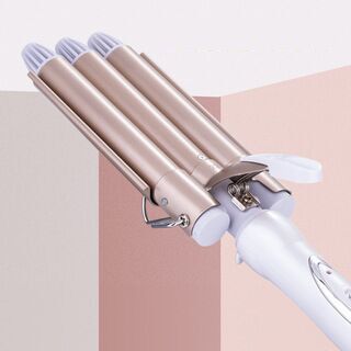 Jianda ceramic glazed large egg roll stick, three-stick curling iron, egg roll head, three-tube curling iron