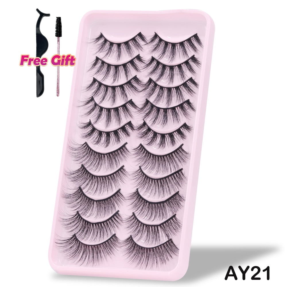 5/10Pairs 3D Mink Lashes Natural Eyelashes Dramatic False Eyelashes Faux Cils Makeup Wholesale Fake Eyelash Extension maquiagem